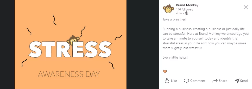 linked-in-stress-awareness-day-screenshot